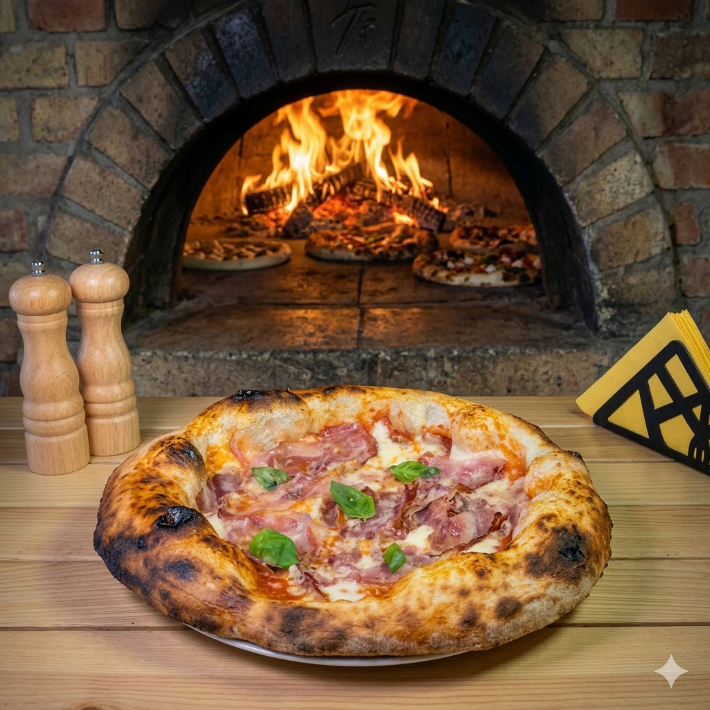 Pizza Carnivora Amici da Piccoli – pizza napoletană cu carne în București